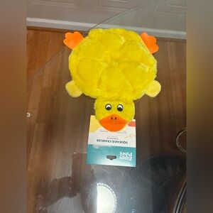 Zippy Paws Squeakie Crawler  Yellow Duck Plush Dog Toy New -10”